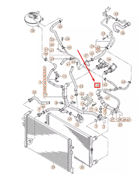 NEW AUDI A3 8V COOLING SYSTEM QUICK ACTING COUPLING 5Q0121619A ORIGINAL