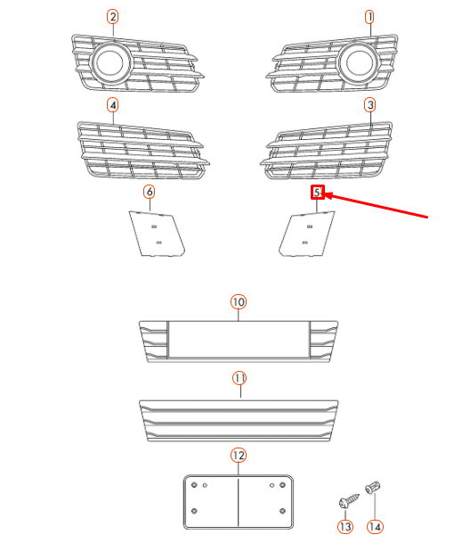 NEW AUDI A7 SPORTBACK 4G8 FRONT BUMPER LEFT COVER TRIM 4G88072459B9 ORIGINAL