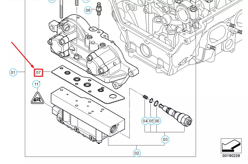 NEW BMW M3 COUPE E46 VANOS SEALING PLATE 11367831906 7831906 ORIGINAL