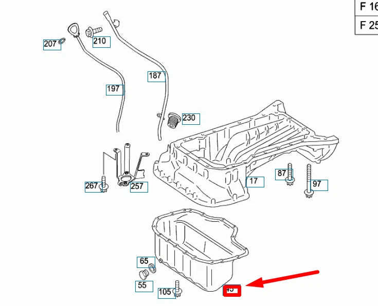 NEW MERCEDES-BENZ ML W164 OIL SUMP LOWER PART A2720100828 ORIGINAL