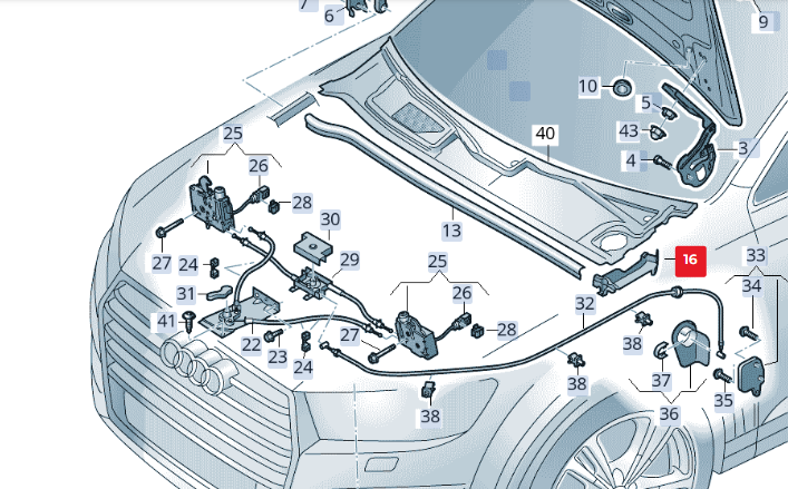 NEW AUDI Q8 4MN FRONT BONNET HOOD ENGINE SEAL 4M8821170 ORIGINAL