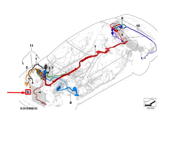 NEW BMW M5 F90 CABLE HARNESS EPS SUPPLY LINE 61116841467 ORIGINAL