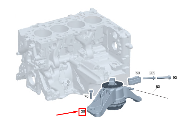 new mercedes-benz c w206 right engine mount a2062403001 original