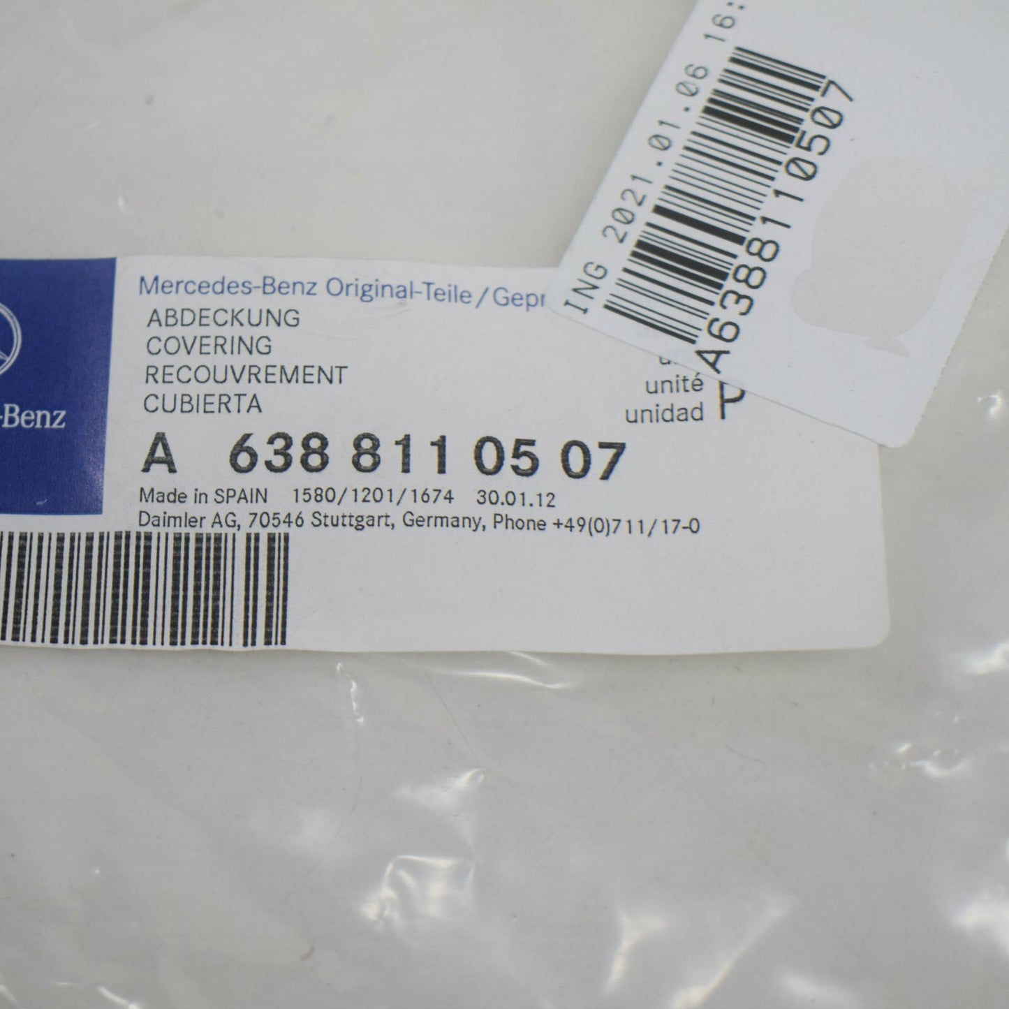 NEW MERCEDES-BENZ VITO 638 FRONT RIGHT DOOR MIRROR COVER A6388110507 ORIGINAL