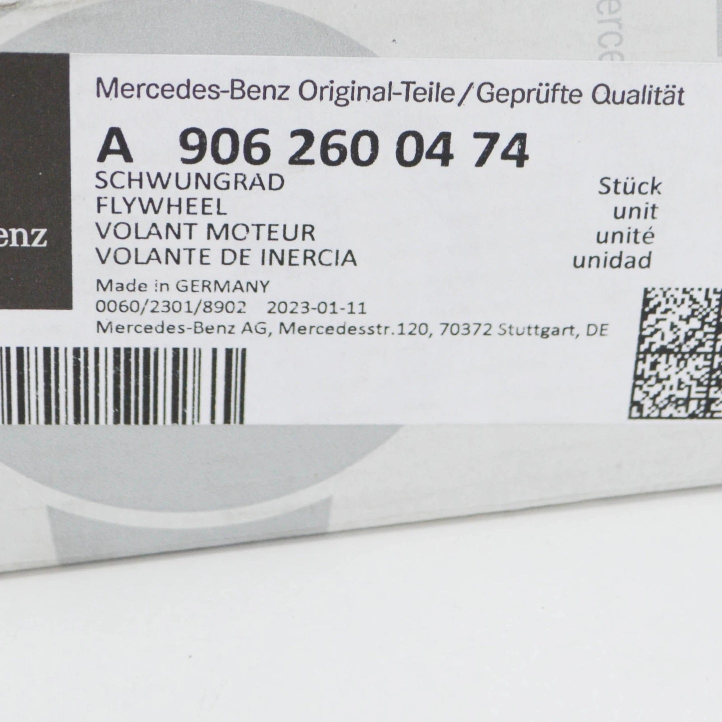 NEW MB SPRINTER 906 GEARSHIFT TO TRANSMISSION FLYWHEEL A9062600474 ORIGINAL