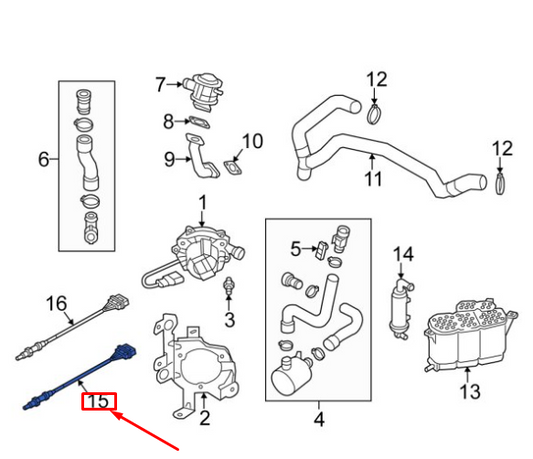 new audi a6 avant c7 lambda oxygen sensor 4h0906262p original