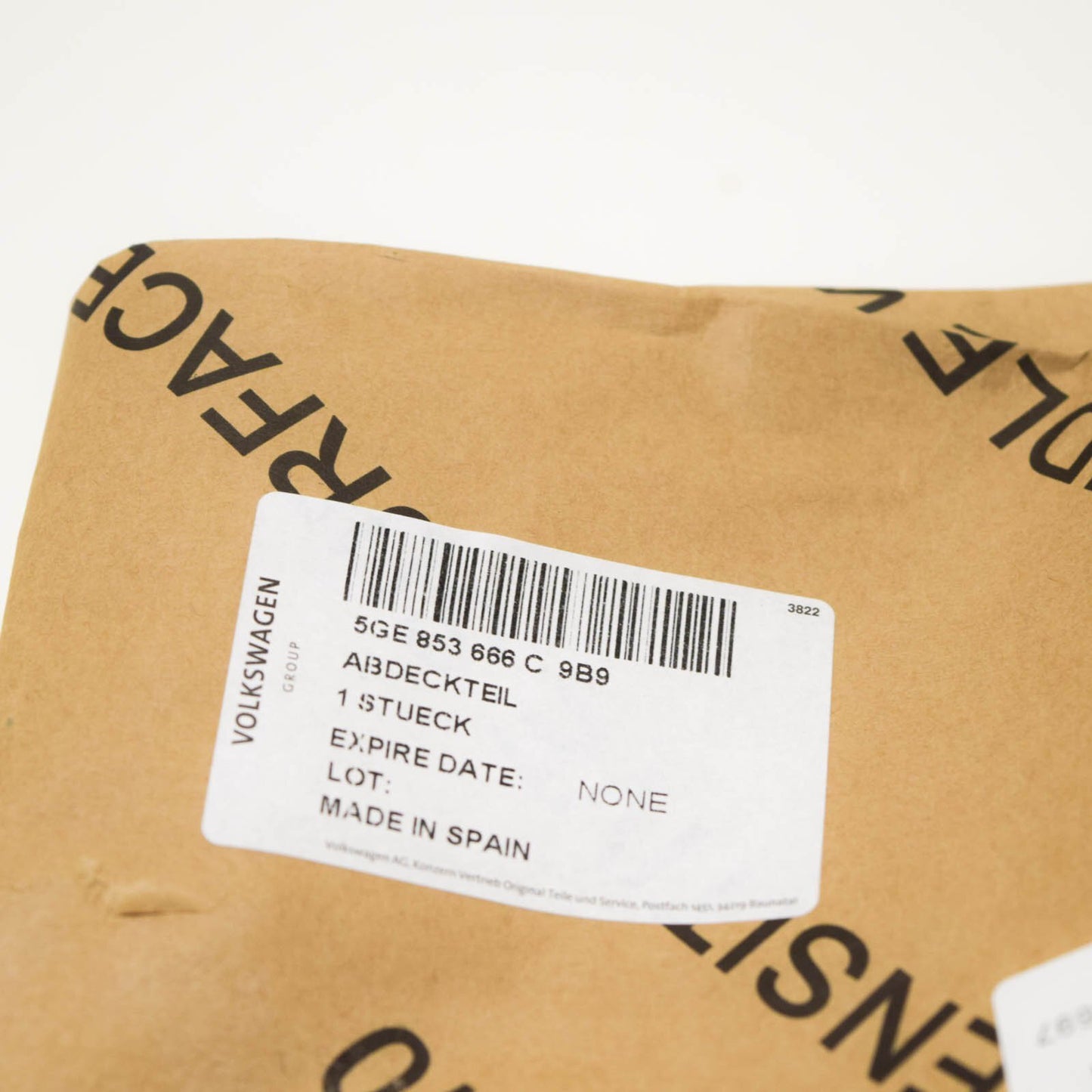 NEW VOLKSWAGEN GOLF MK7 FRONT BUMPER RIGHT GRILLE TRIM 5GE853666C9B9 ORIGINAL