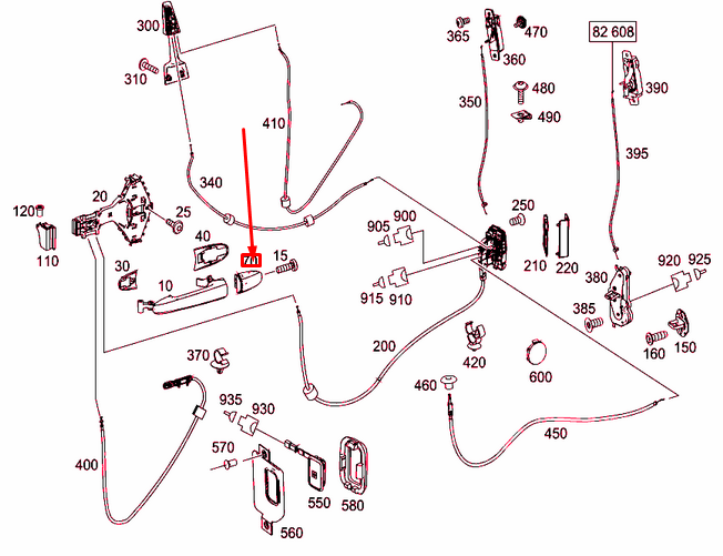NEW MERCEDES-BENZ SPRINTER 906 REAR DOOR HANDLE COVER A9067600120 ORIGINAL
