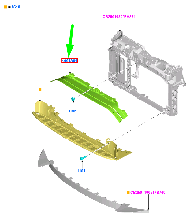 new ford b-max b232 front body air deflector av11-r001a04-ac 1762725 original