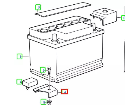 NEW BMW 3 E30 BATTERY HOLDER 61211370816 1370816 ORIGINAL