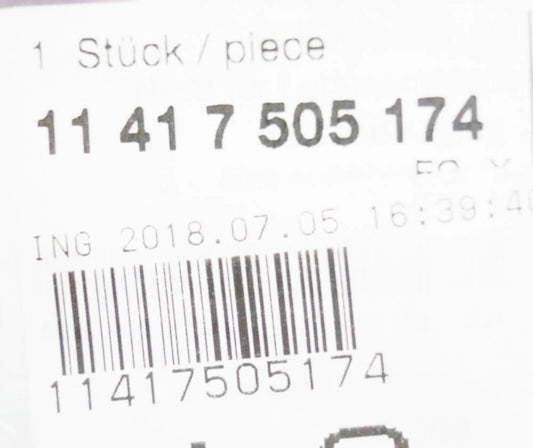 NEW BMW 5 E60 OIL PIPE 11417505174 7505174 545I ORIGINAL