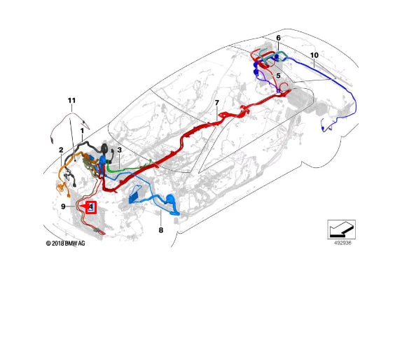 NEW BMW M5 F90 EPS SUPPLY BATTERY VOLTAGE LINE 61116841465 ORIGINAL