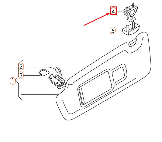 NEW AUDI A6 4G C7 SUN VISOR HOOK CLIP ATLAS BEIGE 4G0857562CE3 ORIGINAL