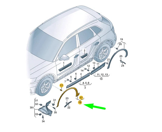 NEW AUDI Q5 FY FRONT RIGHT WHEEL ARCH COVER 80A853718D4W3