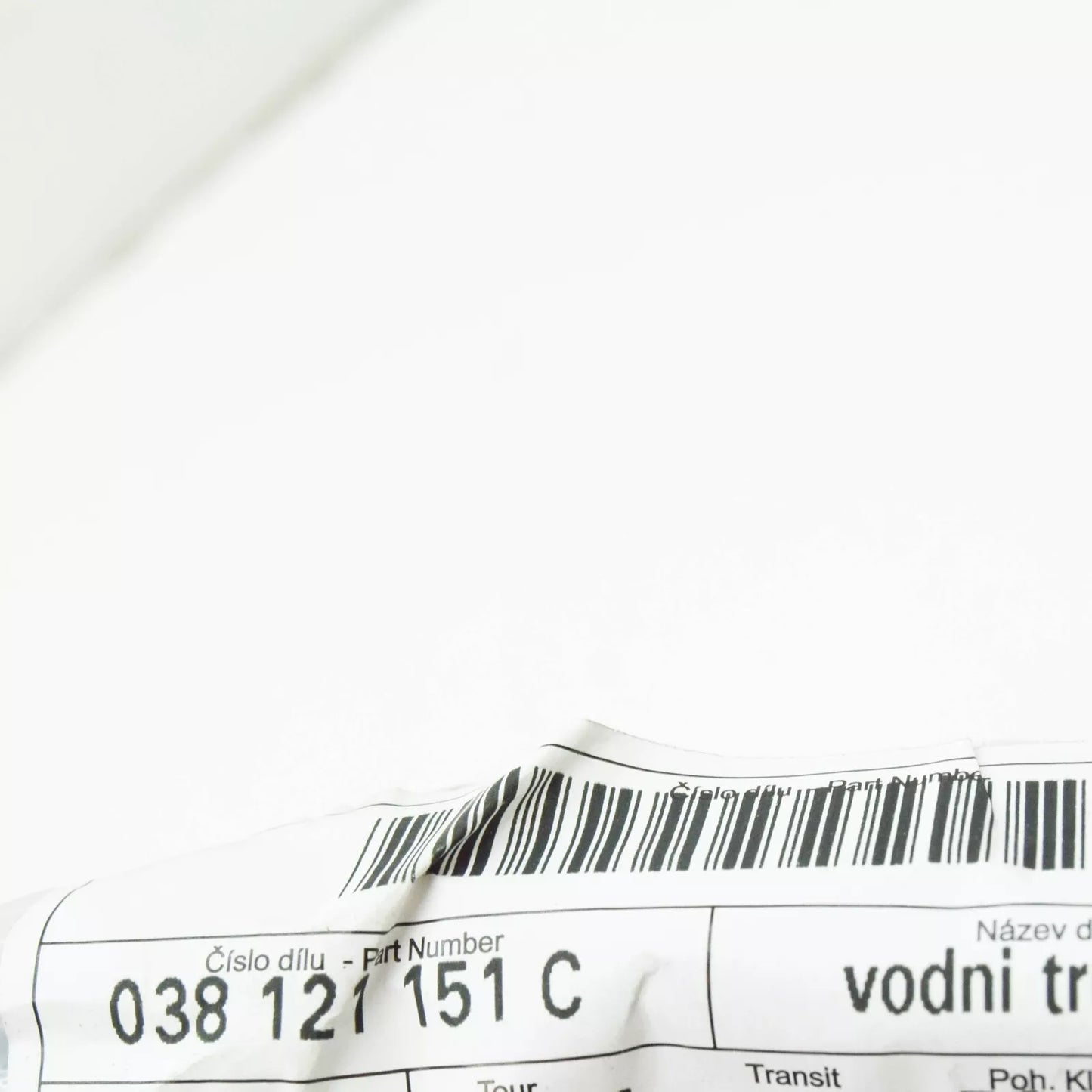 NEW AUDI A3 SPORTBACK 8P ENGINE COOLANT WATER PIPE 038121151C ORIGINAL