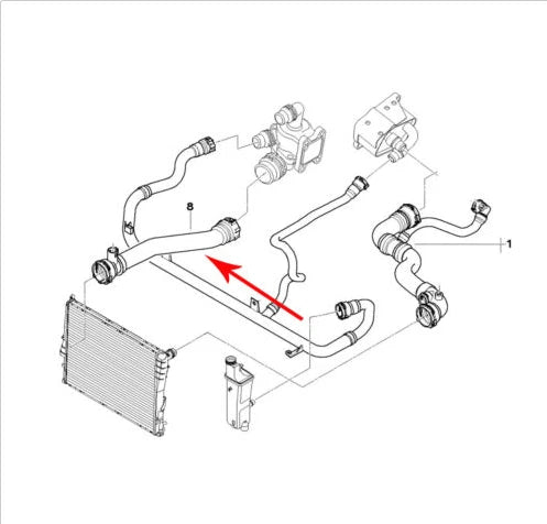 NEW BMW 3 E46 LOWER RADIATOR WATER PIPE HOSE 316I PETROL 17127516416 ORIGINAL