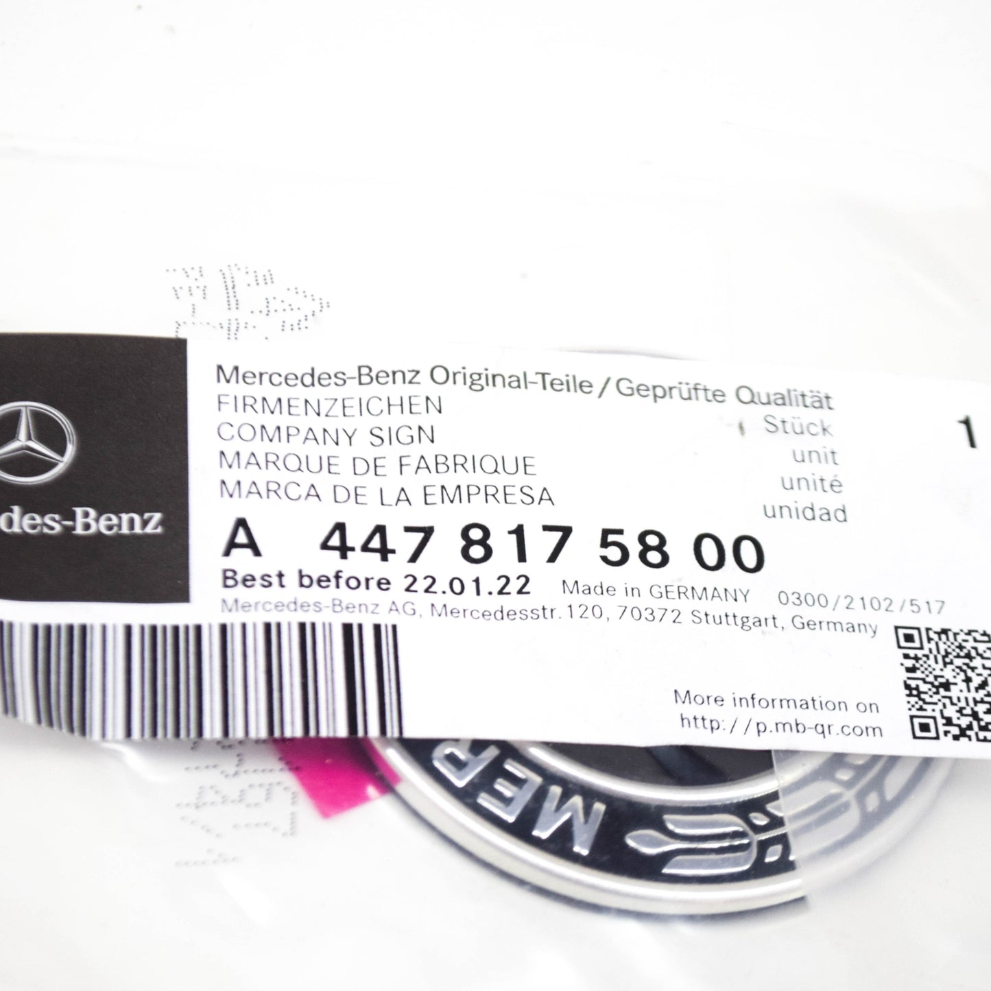 NEW MERCEDES-BENZ VITO TOURER W447 FRONT BONNET HOOD BADGE A4478175800 ORIGINAL