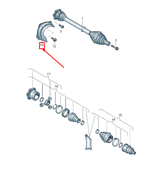 NEW AUDI A6 AVANT C7 FRONT LEFT CV JOINT SPLASH SHIELD 8K0407719 ORIGINAL