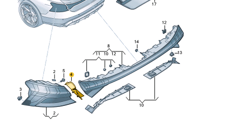 NEW AUDI E-TRON GT REAR LEFT TAILLIGHT TRIM 4J3945253 ORIGINAL