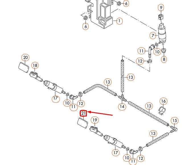 NEW VOLKSVAGEN SHARAN 7N LEFT HEADLIGHT WASHER COVER CAP 7N0807937AGRU