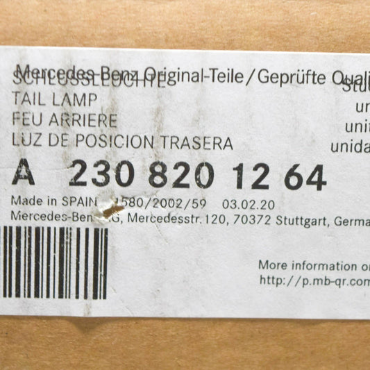 NEW MERCEDES BENZ SL R230 REAR RIGHT TAIL LIGHT A2308201264