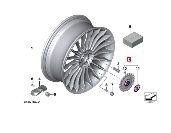 new bmw 6 gran coupe f06 center wheel hub cap cover alpina 36107980127 original