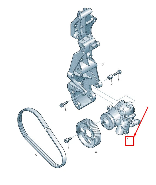 NEW AUDI A4 B8 POWER STEERING PUMP 8K0145154L ORIGINAL