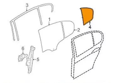 NEW BMW 3 E90 REAR LEFT SIDE WINDOW FRAME SEAL 51347060219 ORIGINAL