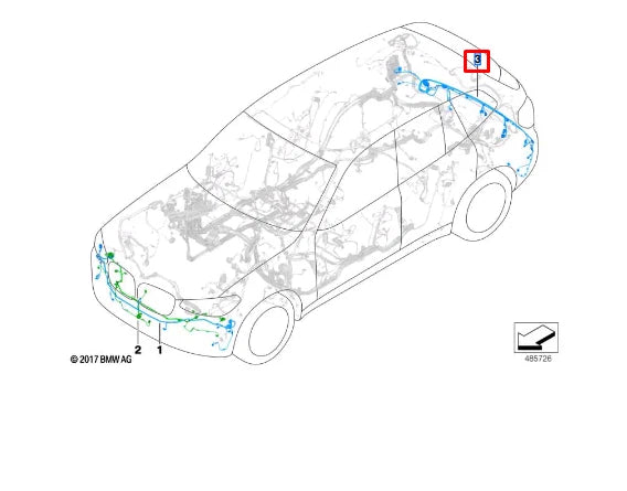 NEW BMW X4 G02 M F98 REAR BUMPER PDC WIRING HARNESS LOOM 61125A209B6 ORIGINAL