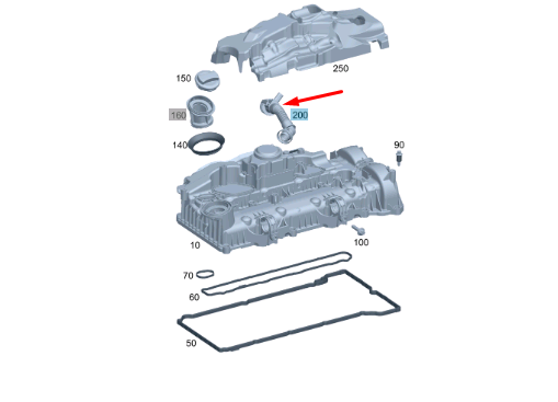 NEW MERCEDES-BENZ A W177 ENGINE VENT HOSE PIPE A6540100012 ORIGINAL