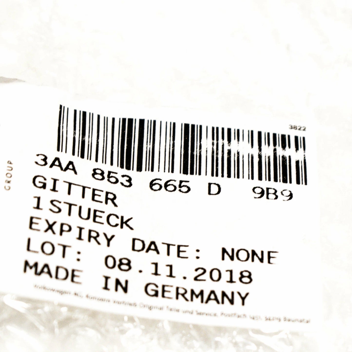 NEW VW PASSAT B7 FRONT BUMPER LEFT AIR VENT GRILLE R-LINE 3AA853665D9B9