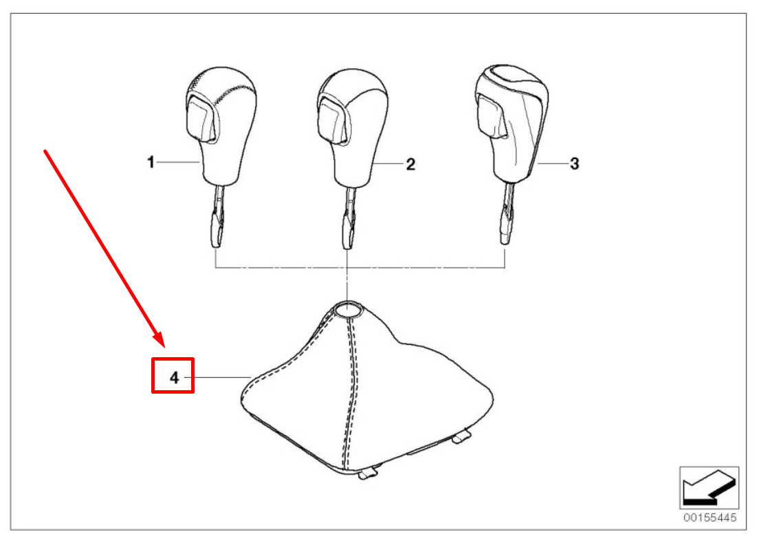 new bmw 3 e90 gear lever leather gaiter 25167592028 7592028 original