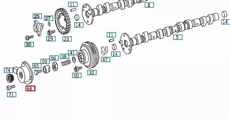NEW MERCEDES-BENZ SLK R170 ENGINE CAMSHAFT MAGNET A1110510177