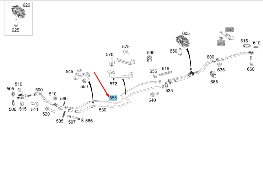 NEW MERCEDES-BENZ VITO W447 REFRIGERANT LINE A4478301715 ORIGINAL