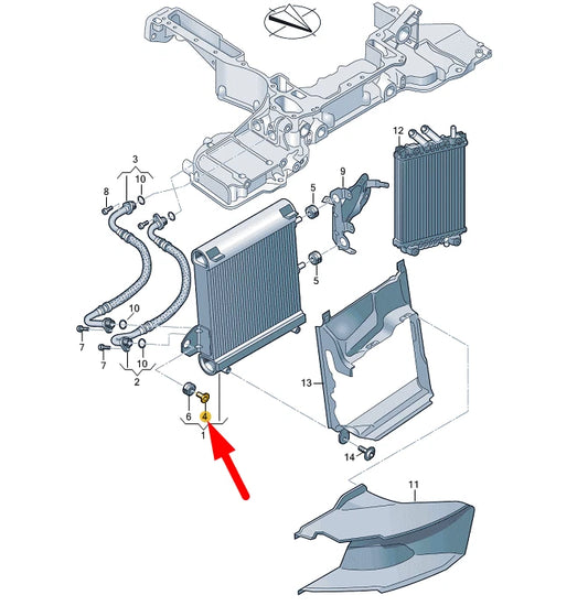 NEW AUDI A8 4H D4 OIL COOLER BUSH 4H0145219 ORIGINAL