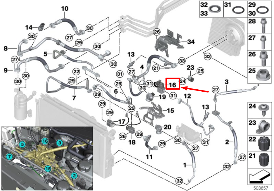new bmw i3 i01 electrical expansion valve 9292569 64119292569 original