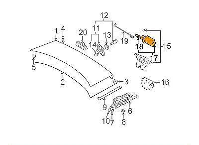 NEW BMW 5 E39 TRUNK LOCK ACTUATOR 51248236897 ORIGINAL
