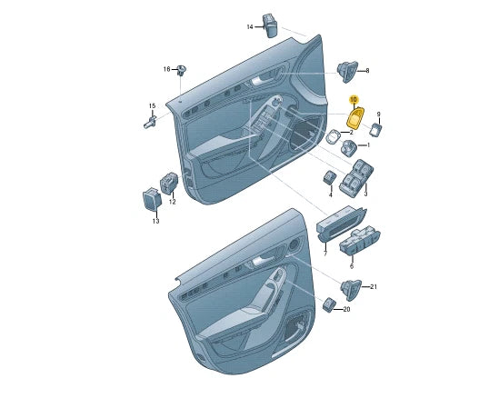 NEW AUDI A3 8V BOOTLID SWITCH SURROUND TRIM RHD 8U2959830A6PS ORIGINAL