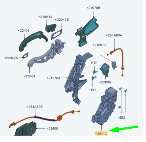 new ford kuga mk1 c394 rear left door lock 8v4a-s26413-ea 1523331 original