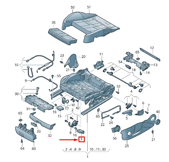 NEW AUDI A5 8T FRONT LEFT SEAT RAKE ADJUSTMENT HANDLE 8T0881091A4PK ORIGINAL
