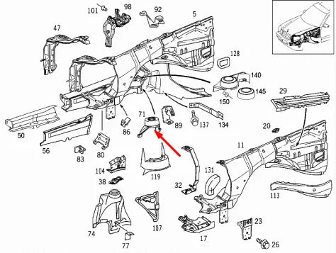 MERCEDES BENZ E W210 FRONT SPRING METAL CUP A2106260119 96-02 NEW