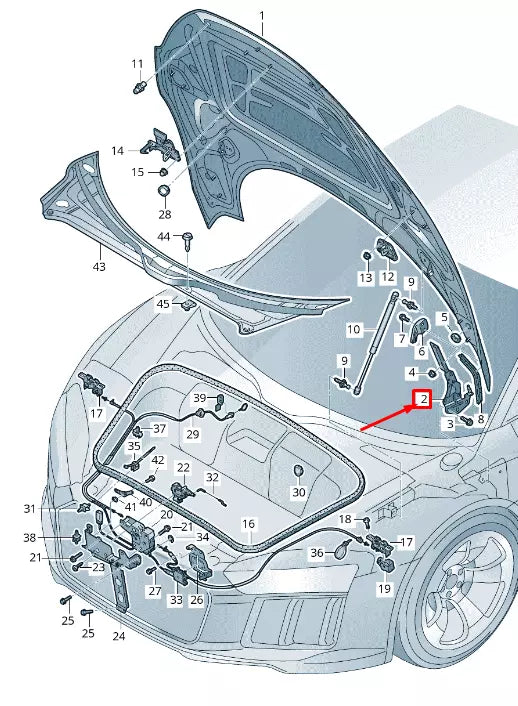NEW AUDI R8 4S FRONT RIGHT BONNET HINGE 4S0823302B