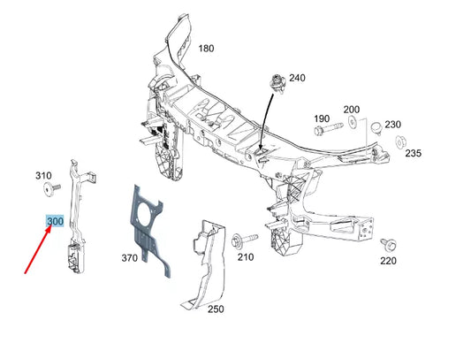 NEW MB SPRINTER 907 FRONT COLLISION WARNING MOUNTING CONSOLE A9108803801