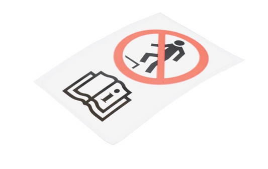 new ford b-max b232 stop instruction decal warning sticker 1827163 original