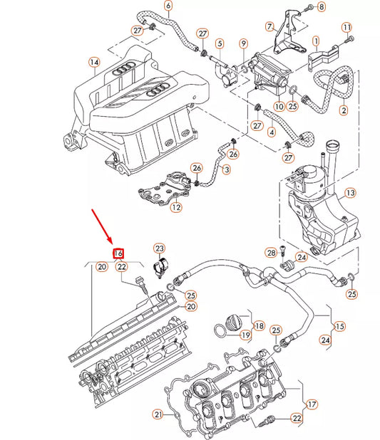 NEW AUDI R8 42 RIGHT SIDE CYLINDER HEAD COVER 079103472AH ORIGINAL