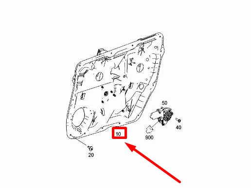 NEW MERCEDES-BENZ GL X166 REAR RIGHT DOOR WINDOW LIFTER A1667200179 ORIGINAL