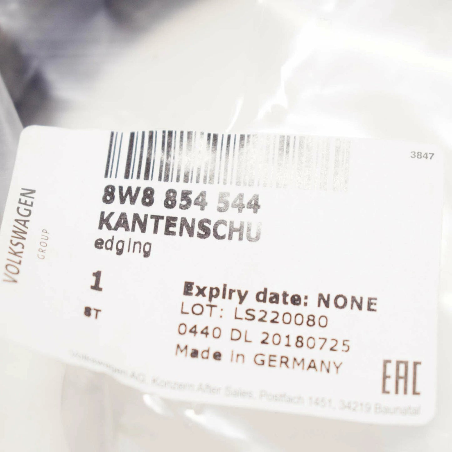 NEW AUDI A5 8W6 FRONT RIGHT UPPER DOOR EDGE PROTECTION SEAL 8W8854544