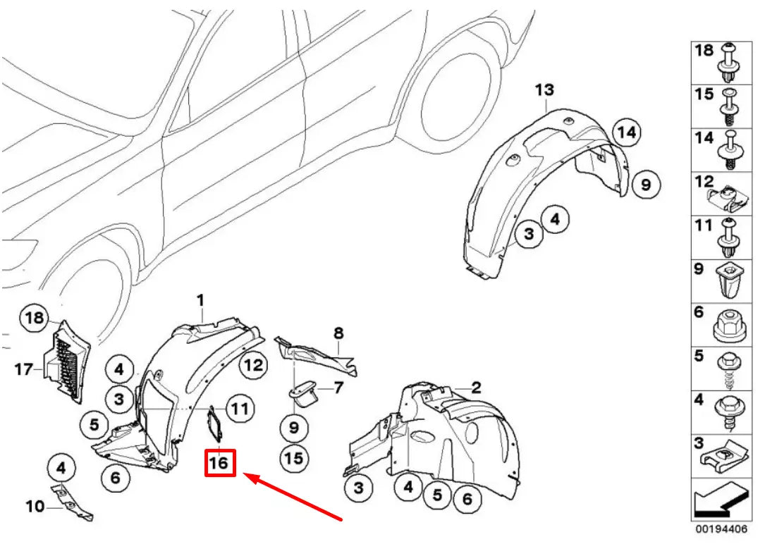NEW BMW X5 E70 FRONT RIGHT AIR DUCT COVER 7163282 51717163282 ORIGINAL