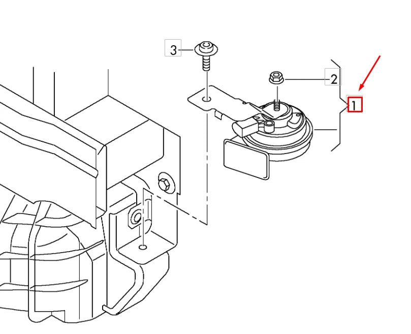 NEW AUDI A3 8V LEFT SIDE HIGH TONE SIGNAL HORN 8V0951209C