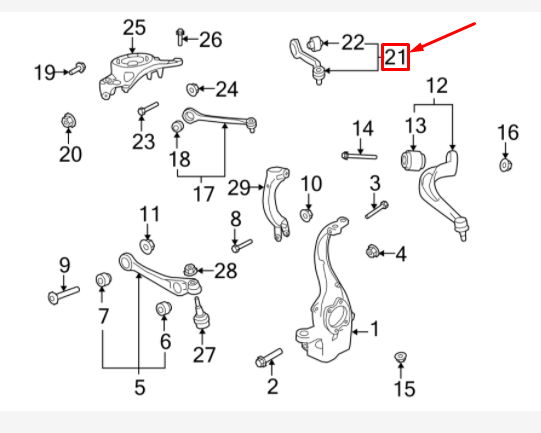 new audi a4 b8 front right suspension upper control arm 8k0407510n original